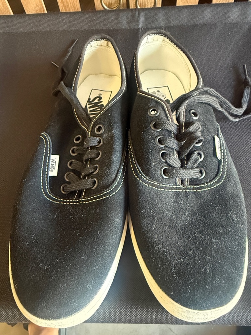 Vans Black Canvas Lace-Up Sneakers